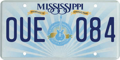 MS license plate OUE084