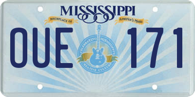 MS license plate OUE171