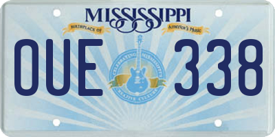 MS license plate OUE338