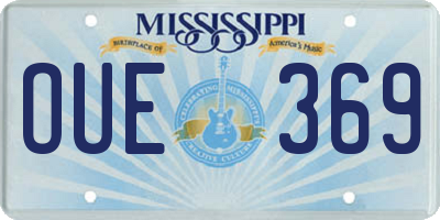 MS license plate OUE369