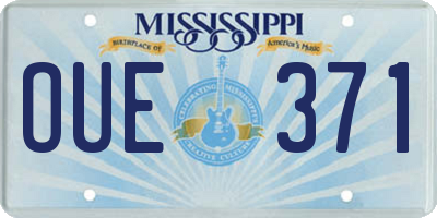 MS license plate OUE371