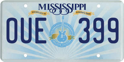 MS license plate OUE399