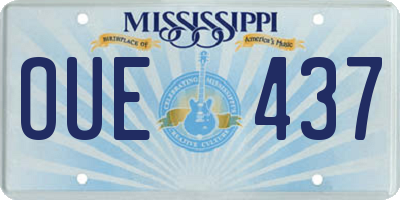 MS license plate OUE437