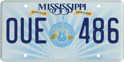MS license plate OUE486