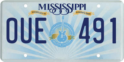 MS license plate OUE491
