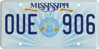 MS license plate OUE906