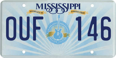 MS license plate OUF146
