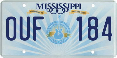 MS license plate OUF184