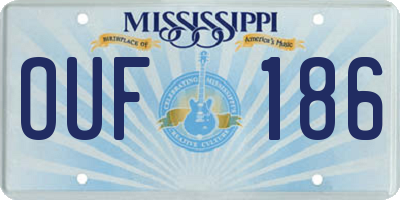 MS license plate OUF186