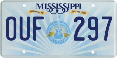 MS license plate OUF297