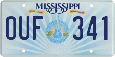 MS license plate OUF341