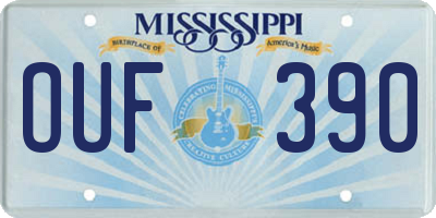 MS license plate OUF390