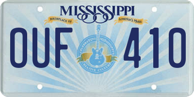 MS license plate OUF410