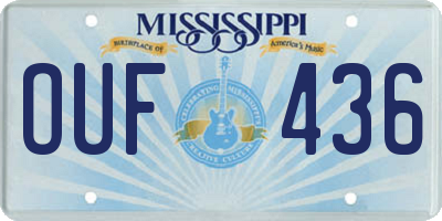 MS license plate OUF436