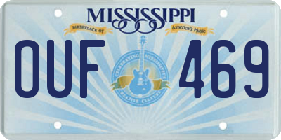 MS license plate OUF469