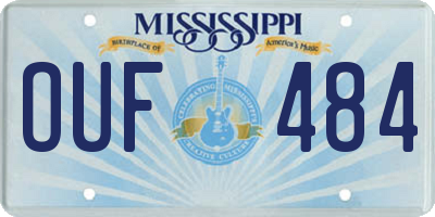 MS license plate OUF484