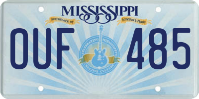 MS license plate OUF485