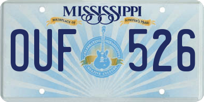MS license plate OUF526
