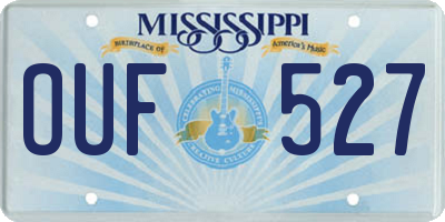 MS license plate OUF527