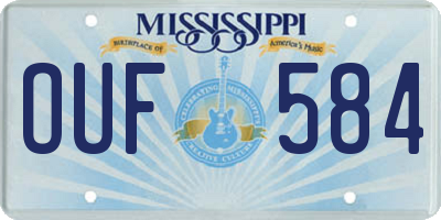 MS license plate OUF584
