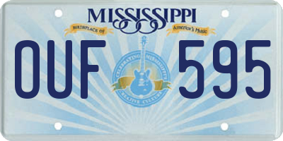 MS license plate OUF595