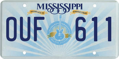 MS license plate OUF611