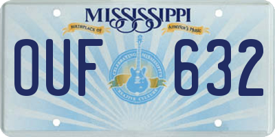MS license plate OUF632