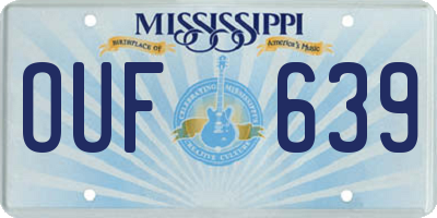 MS license plate OUF639