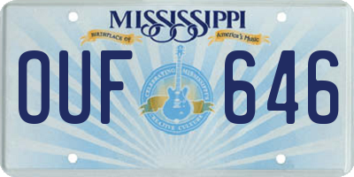 MS license plate OUF646