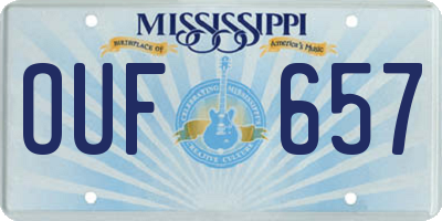 MS license plate OUF657