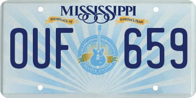 MS license plate OUF659