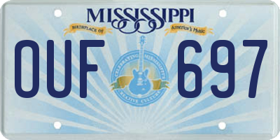 MS license plate OUF697