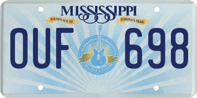 MS license plate OUF698
