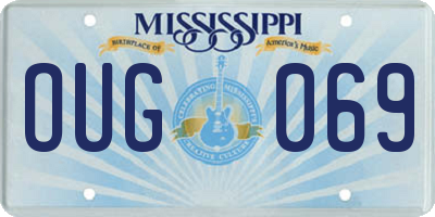 MS license plate OUG069