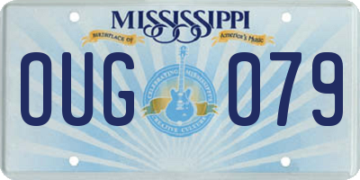 MS license plate OUG079