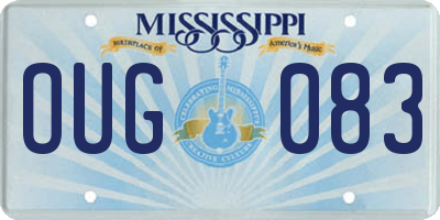 MS license plate OUG083