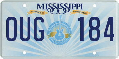 MS license plate OUG184