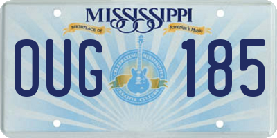 MS license plate OUG185