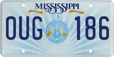 MS license plate OUG186