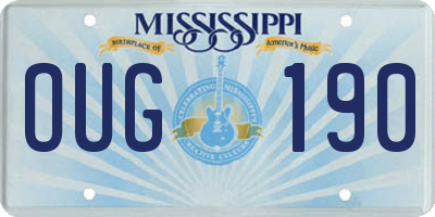 MS license plate OUG190
