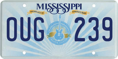 MS license plate OUG239