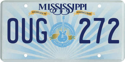 MS license plate OUG272