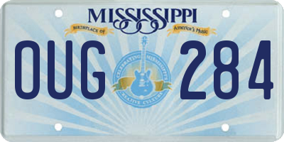 MS license plate OUG284