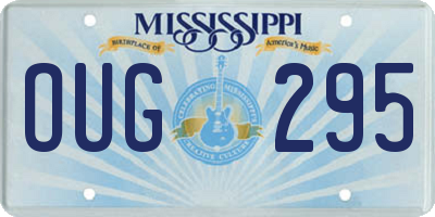 MS license plate OUG295