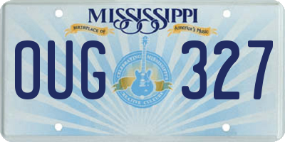 MS license plate OUG327