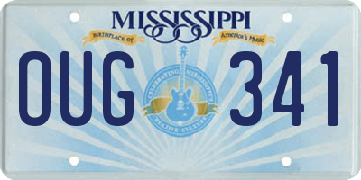 MS license plate OUG341