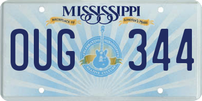 MS license plate OUG344
