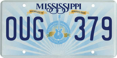 MS license plate OUG379