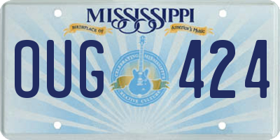 MS license plate OUG424