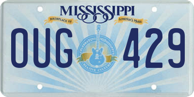MS license plate OUG429